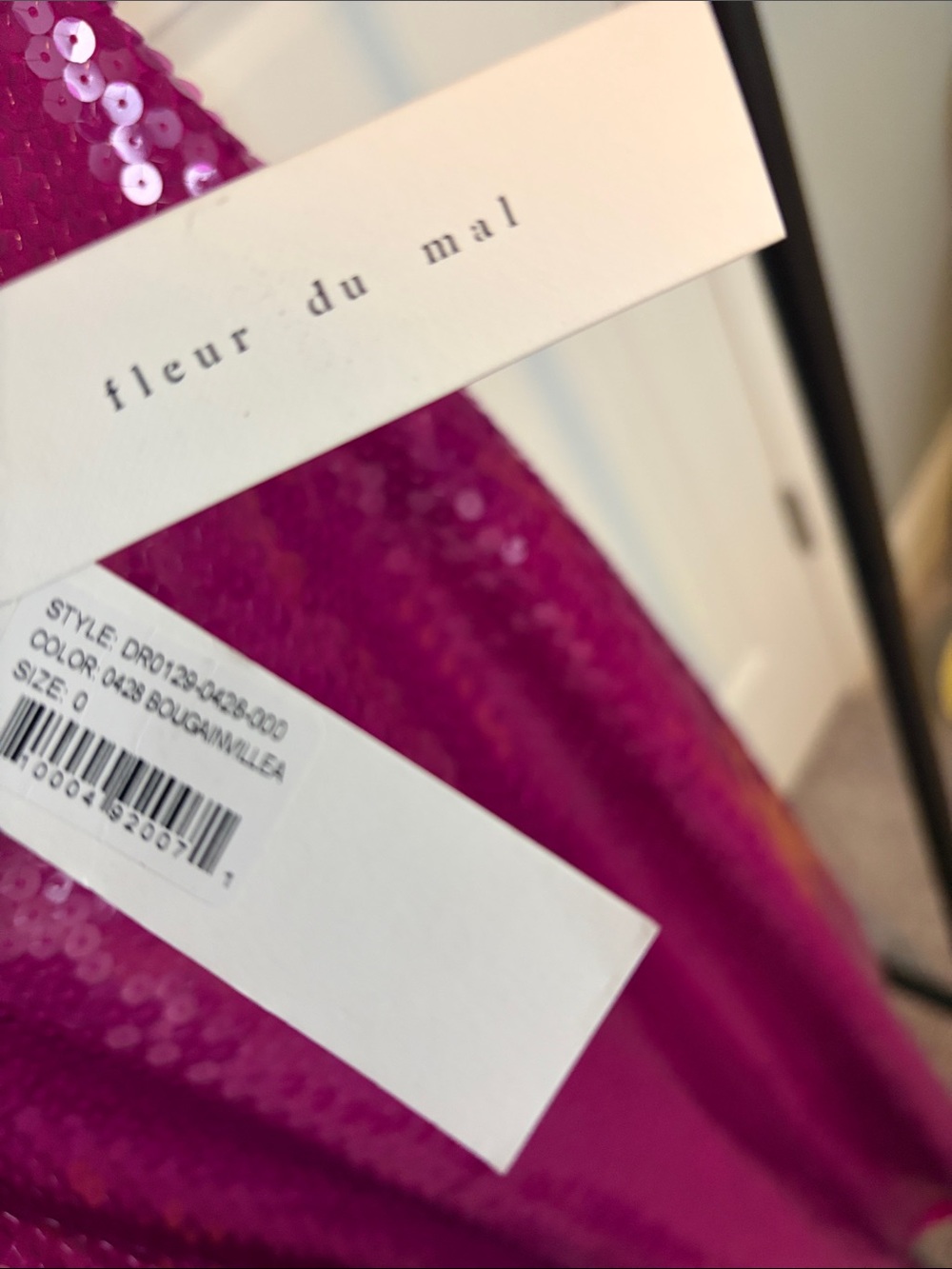 Fleur du Mal Hot Pink Sequin Dress - Picture 2 of 7
